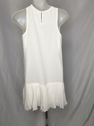 Athe Vanessa Bruno Ivory Off White Pleated Wedding Summer Dress sz34 *SMALL MARK - Picture 7 of 12