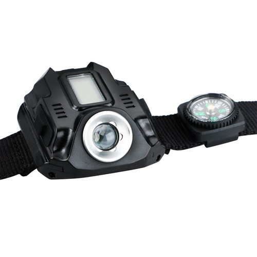 NEWTactical LED Display USB Rechargeable Wrist Watch Flashlight Torch - Picture 15 of 24