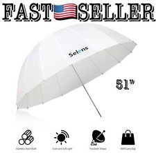 Selens 51  Photo Studio Translucent Parabolic Lighting Reflective Umbrella White