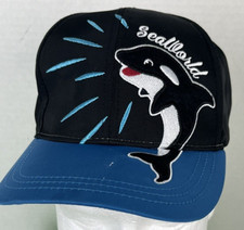 Shamu Sea World Cap Hat Kids Youth Adjustable SeaWorld Adventure Parks Black
