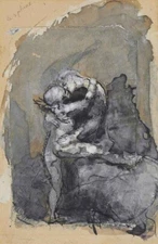 Centauress Called the Sphinx Figurative Mythological Print by Auguste Rodin 1905