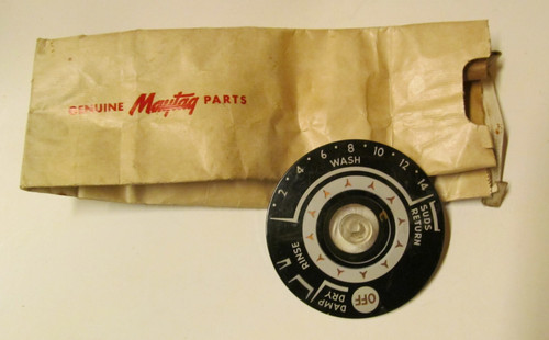Maytag vintage washer control dial 2-11419, with gaskets and bag