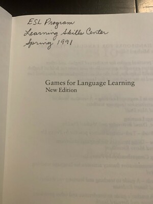 Games For Language Learning (Cambridge Handbooks For