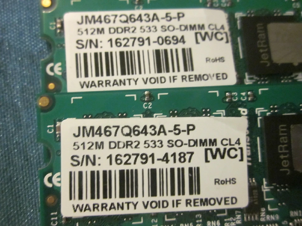 Transcend 2 x 512MB = 1GB DDR2 533 Laptop Memory RAM JM467Q643A-5-P - Image 2 of 3