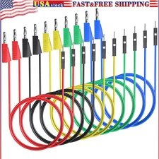 Peakelect Stackable Banana Plug to Breadboard Jumper Wire Soft Flexible Silicone