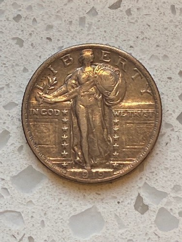 1919 Standing Liberty Quarter 25 cents - VF Very Nice Coin