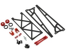 DragRace Concepts Slider Wheelie Bar w/O-Ring Wheels Red 