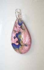 Lampwork Murano Glass pendant 50x30 6515G