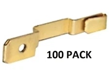 100 PACK - ATM FUSE TAP ADAPTERS .187" MALE SPADE FUSE LEG CLIP-ON #FT4-100PK