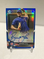 Brendon Little 2018 Bowman Chrome Blue Refractor Auto /150 Cubs