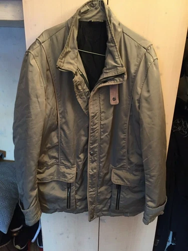 BALDININI MEN'S LUXURY BEIGE PADDED HOOD JACKET ORIGINAL 54 IT image 3