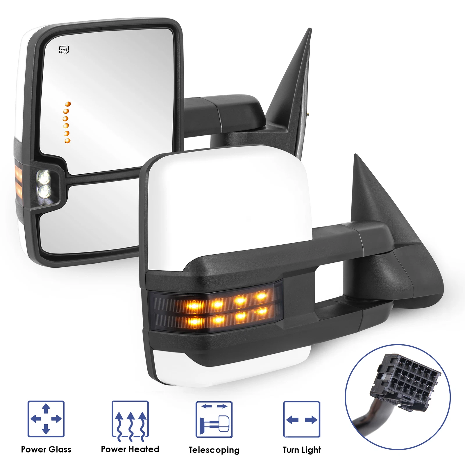 2X White Painted Power Heated Tow Mirrors For 2008-13 Silverado 1500 2500HD 3500
Opens in a new wind