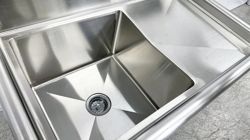 NEW 18" Stainless Steel Sink Right Compartment Commercial Kitchen Restaurant NSF - Image 2 of 4