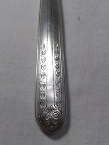 Sterling Silver Antique Engraved  Tulip Floral Nail File