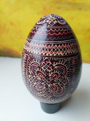 Ukrainian Pysanka Wooden Easter Egg Hand Painted in Ukraine | eBay