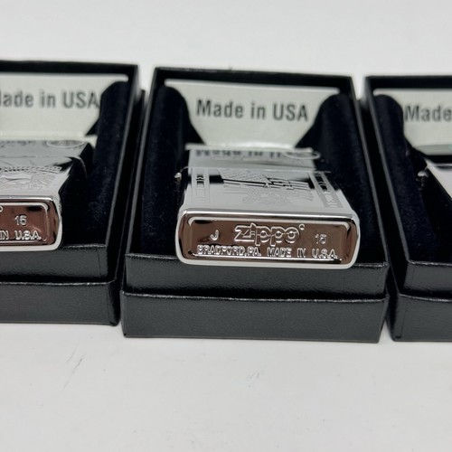 Genuine Zippo Windproof Lighter, Polished Chrome Statue Of Liberty 4Pack US Made - Picture 8 of 14