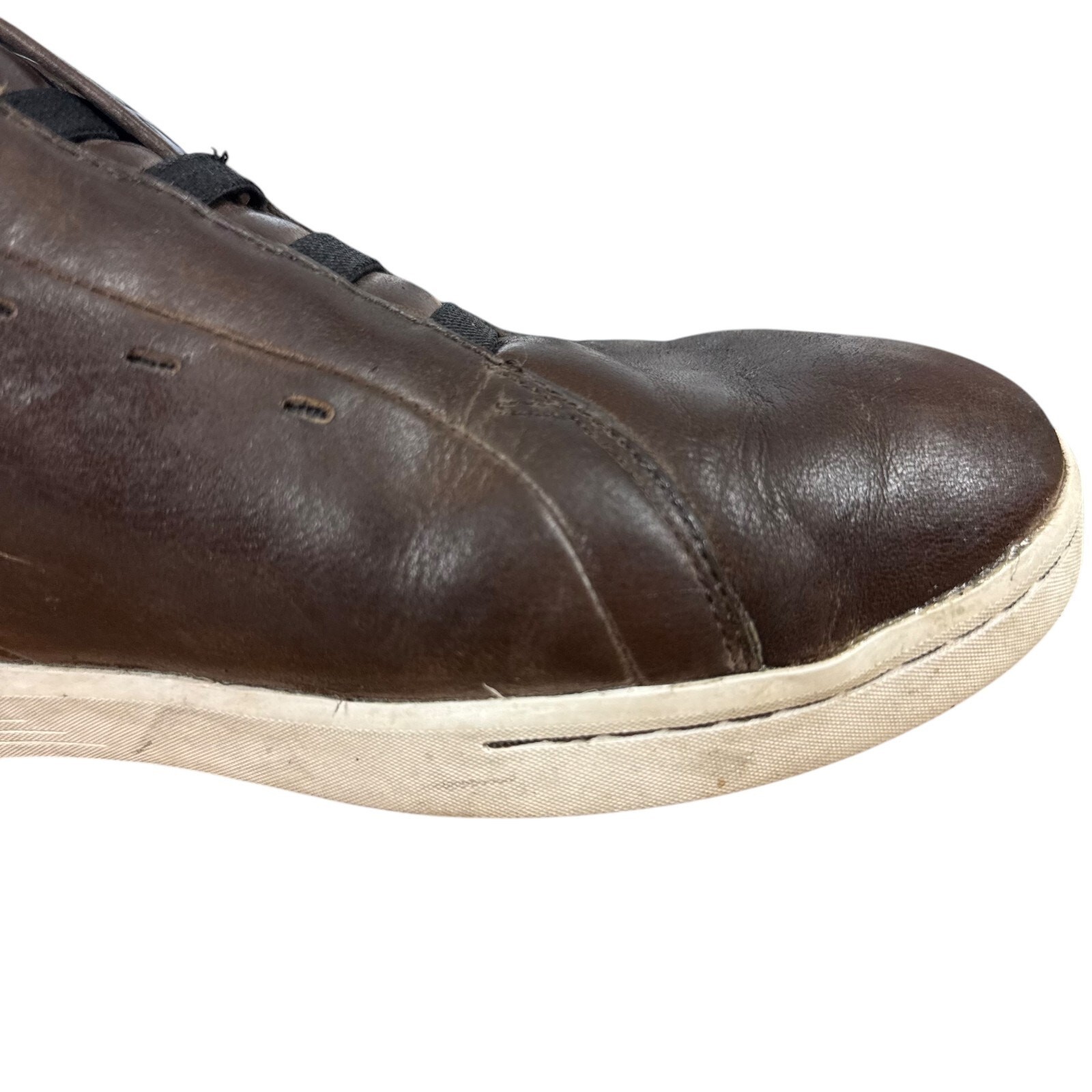 SAOLA Kizik scarpe da ginnastica uomo corte mani libere in pelle marrone comode slip on 10 5 W