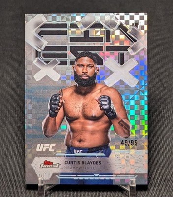 Curtis Blaydes Chrome Blue Checkerboard Refractor /99 2025 Topps Finest UFC #65