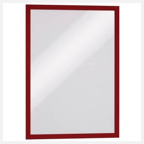 Durable Rosso Cornice Espositiva Adesiva Duraframe A3-, - Immagine 2