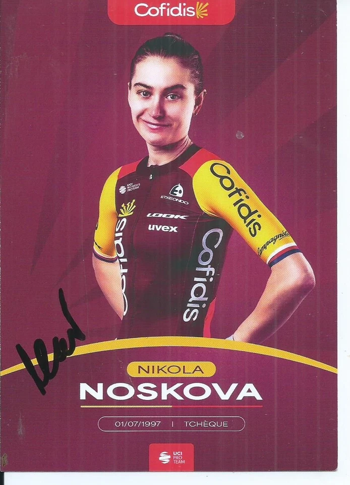 cyclisme TDF  CP  Autographe"  NIKOLA NOSKOVA   " team   COFIDIS - Photo 1/1