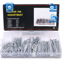 Splinte Sortiment 555-Teilig Verzinkter Stahl Cotter-Pins Schwerlast Set Silber