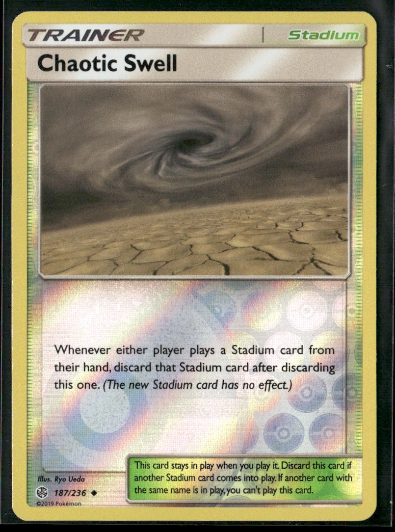 Chaotic Swell #187/236 Sun & Moon - Cosmic Eclipse 2019 Reverse Holo NM Pokemon