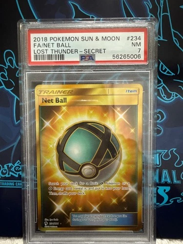 Net Ball (Secret) 234/214 Sm-Lost Thunder Holo PSA 7