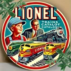 Vintage Lionel Trains Catalog Cover Tin Metal Signs Home Décor Wall Art 8x8 Inch