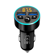 Bluetooth 5.0 FM Transmitter Car Charger Dual USB MP3 Handsfree Audio Kit QC3.0
