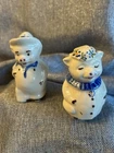 Farmer Pig Salt Shaker  And Winnie Pig Pepper Shaker. Shawnee pottery