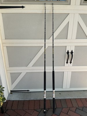 ( 2 ) Okiaya White Marlin 30-80# Offshore Rods With Mesh Protective Cover