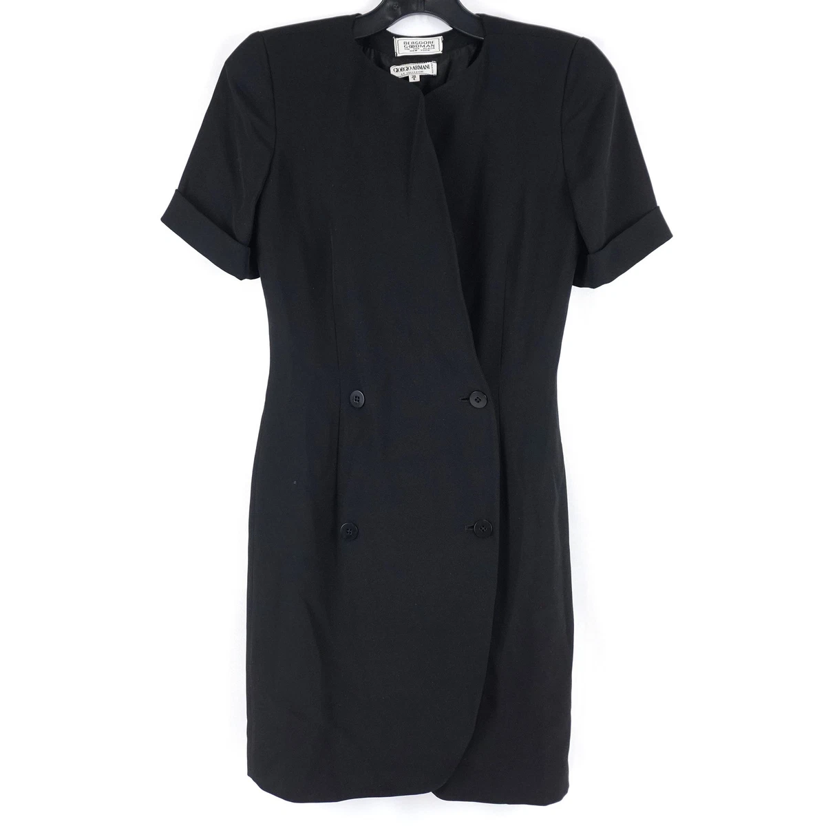 black dress with silver accents Giorgio Armani Crystal Embellished Black Dress