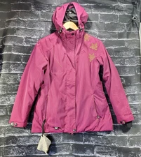 Polar Edge Ski Jacket Womens Small Hooded Gold Series Snow Waterproof Coat