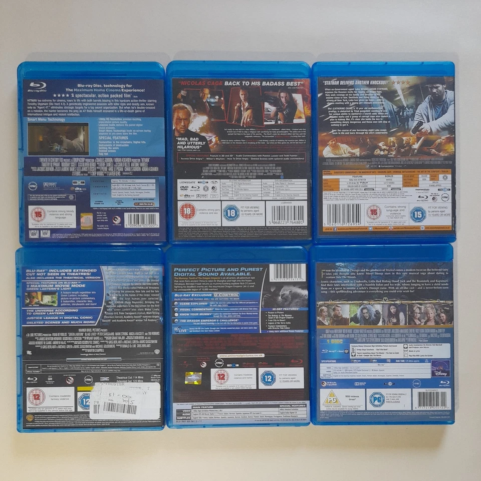 🎬 Blu-rays 75p each JobLot x 6 Hitman, Safe, Mummy, Drive angry, Green Lantern - Image 2 of 2