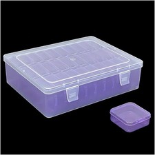 Purple Plastic -Bead Organizer -30Pcs Plastic Bead Storage Containers Craft S...