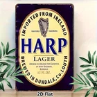 Vintage Harp Lager Import Dublin Lager Tin Metal Signs Home Décor 8x12