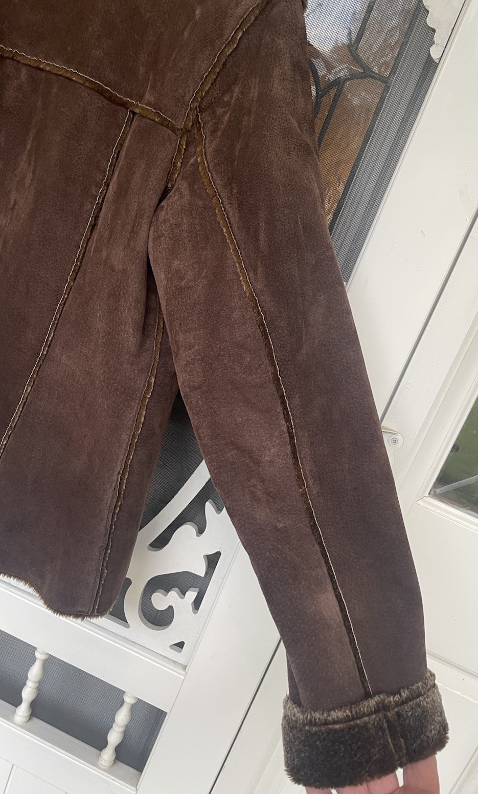 Murano Brown Genuine Leather Winter Jacket Size L… - image 12