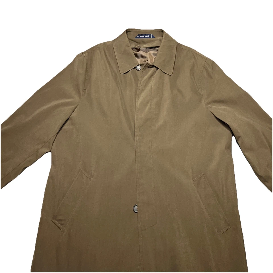 De Colección Ralph Lauren Trench Coat Etiqueta Negra Para Hombre Mediano Marrón Elegante Chaqueta de Lluvia Foto 2 de 4