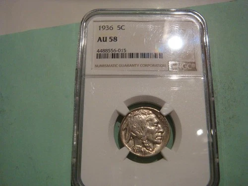 AU58 1936 P Buffalo Nickel - NGC AU58 nice eye appeal