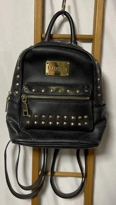 BEBE Black Studded Monogram Y2K Vegan Leather Backpack - Used