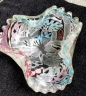 Vintage AVeM Murano Art Glass Tutti Frutti Bowl Fratelli Toso 7.5" x 2.75" T