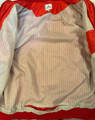 Peter Millar Sz L Zip Jacket Windbreaker Men's Red image 6