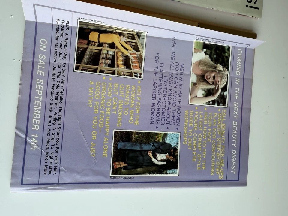 Vtg 1978/80 Beauty Digest Magazine Dell Publishing Makeup Hair Diet Fashion Lot Foto 4 de 4