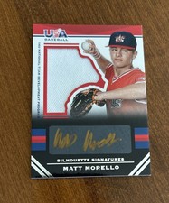 Matt Morello 2017 Panini USA Baseball Gold Ink Auto Jersey #145 Angels 8/40