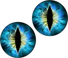 2 Pcs Car Beast Eyes Decals 3d Stereo Beast Eyes Stickers Water-proof Round...
