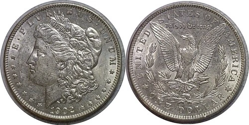 1902 $1 Morgan Silver Dollar AU