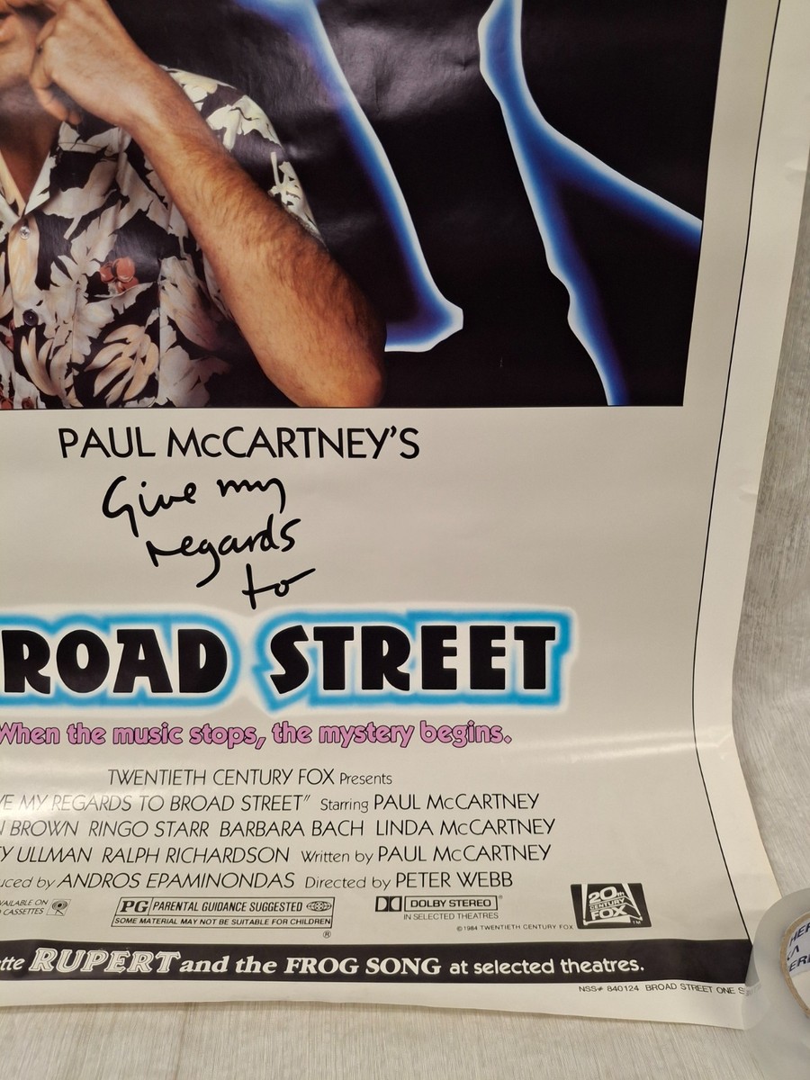 VTG 1984 Paul McCartney Give My Regards to Broad Street 1S MOVIE