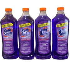 4 Pack Spic & Span Advanced Clean Fresh Lavender Refill 20oz Bottles