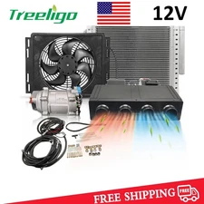 12V Cool Heat Car Air Conditioner Underdash Electric AC Kit Universal Compressor