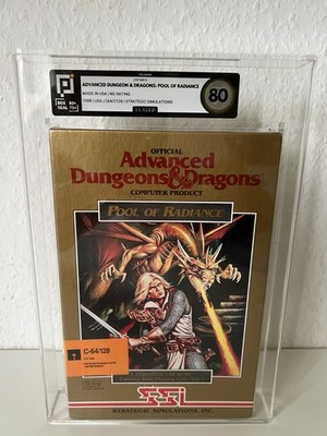 AD&D: POOL OF RADIANCE - COMMODORE 64/128 - NEW - SEALED - PIXEL 80 - NO VGA